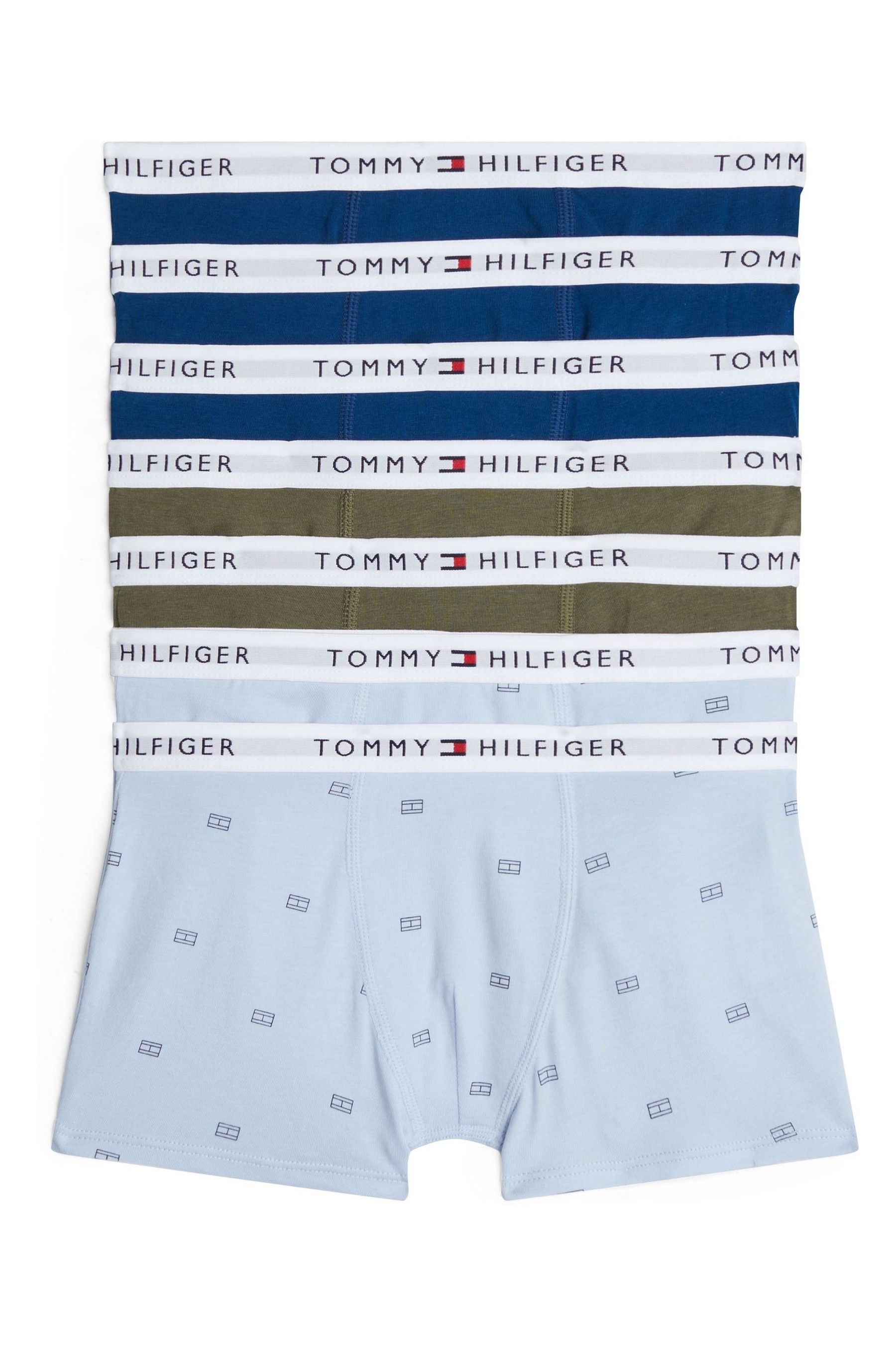 Tommy Hilfiger Blue Signature Essential Print Trunks 2 Pack 1314years Boys