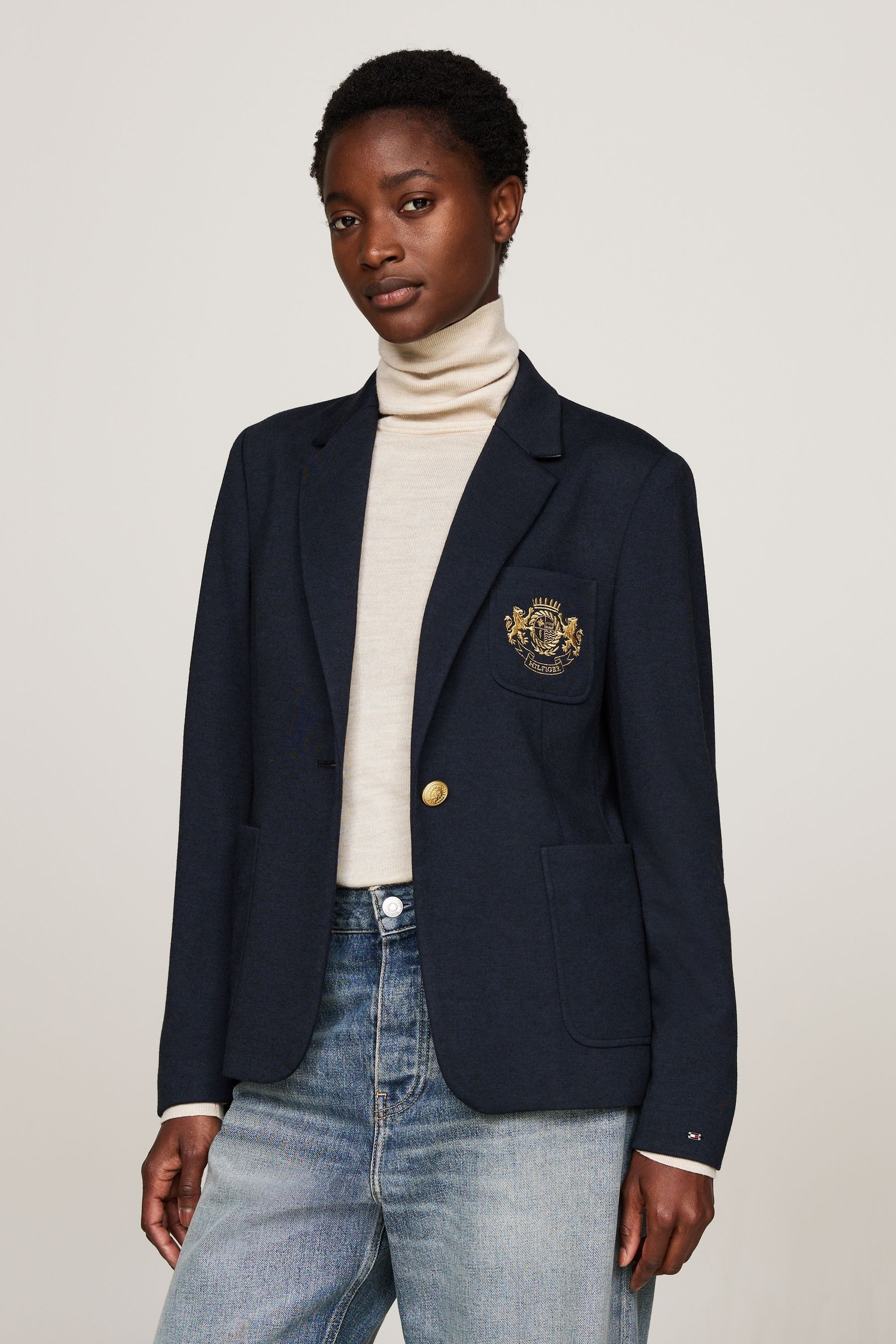 Tommy navy blazer top