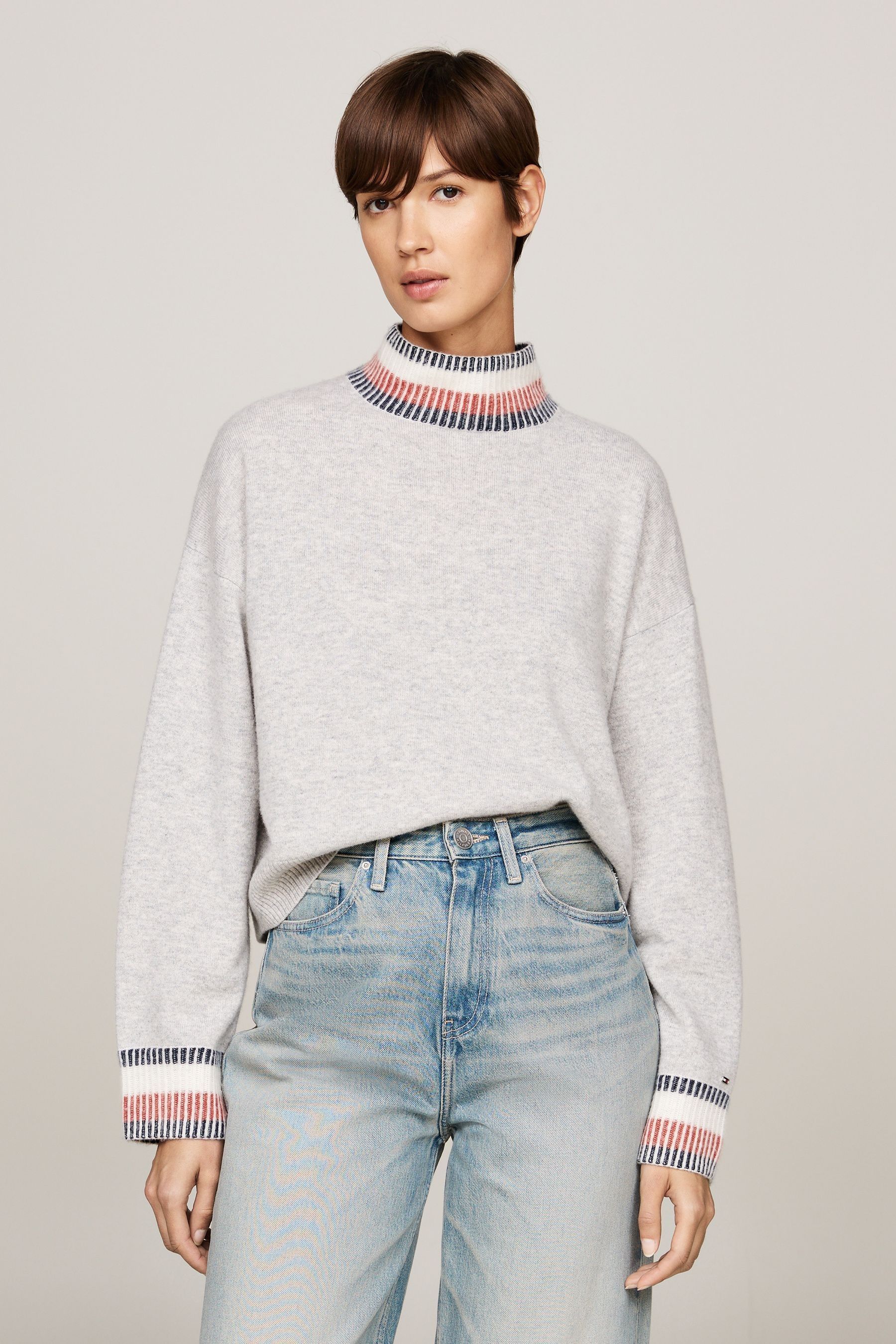 Mock neck sweater tommy hilfiger deals