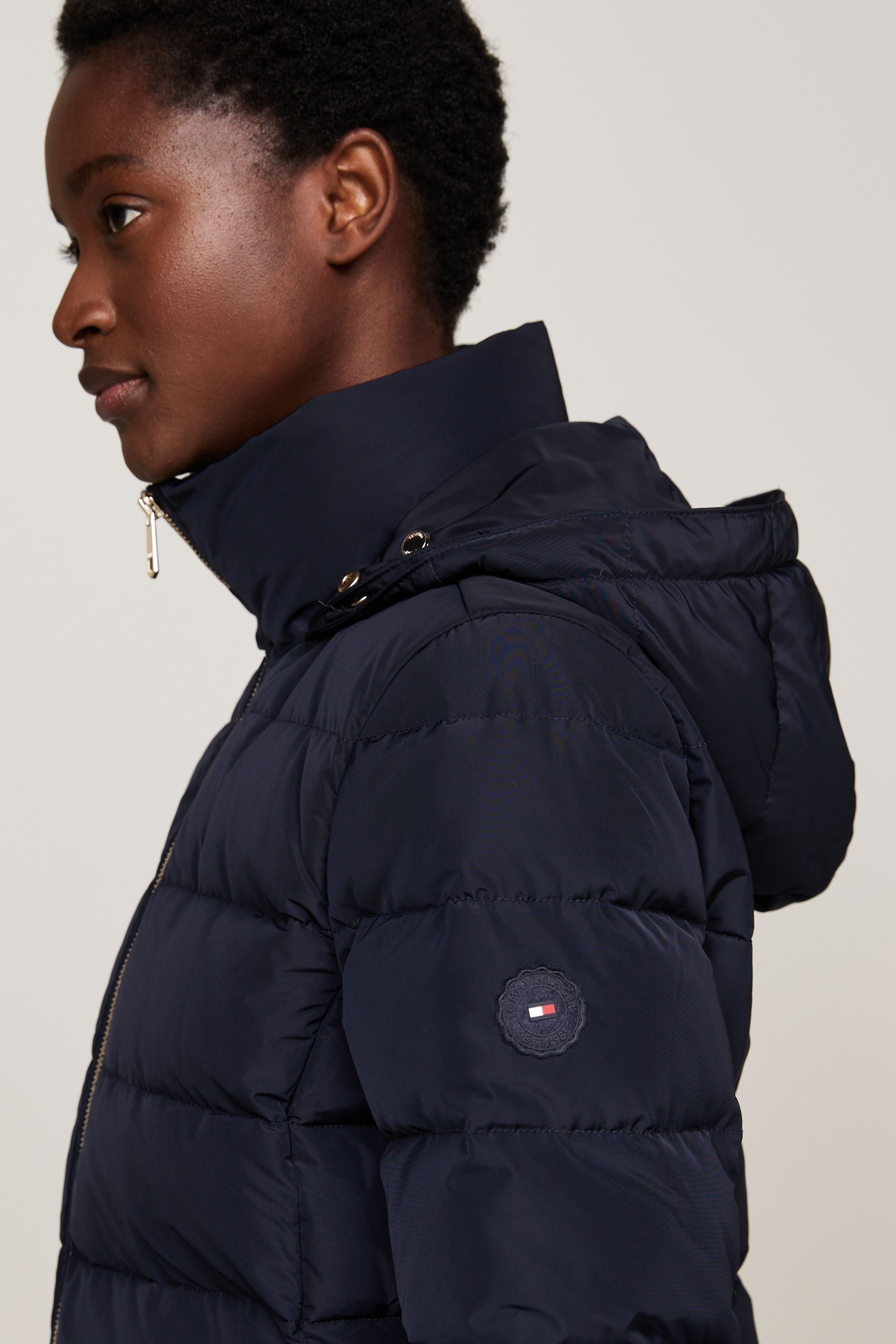 Buy Tommy Hilfiger Blue Heritage Down Tyra Coat With Faux Fur from Next Canada