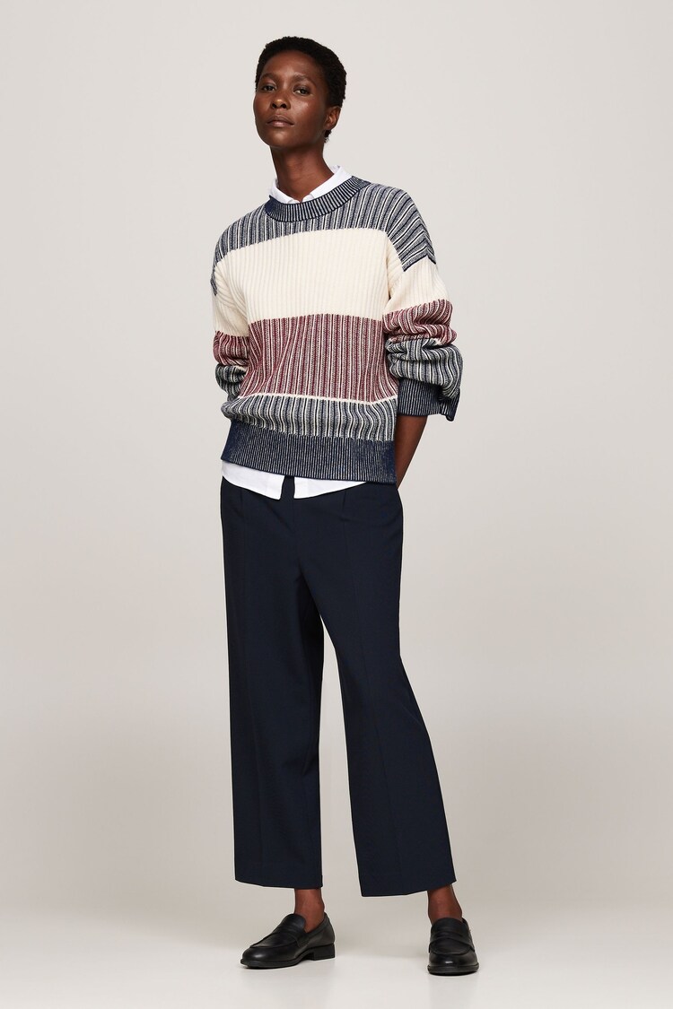 Tommy Hilfiger Blue Global Stripe All Over Sweater - Image 2 of 5