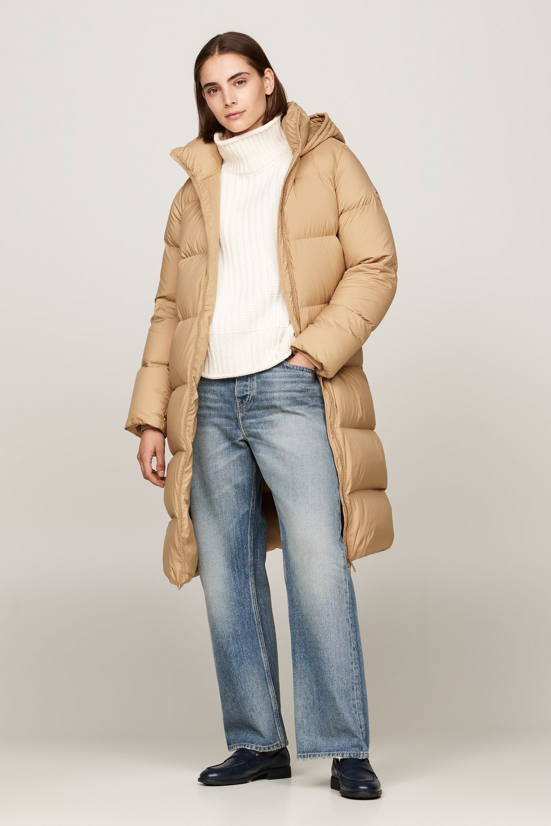 Buy Tommy Hilfiger Down Casual Maxi Brown Coat from the Next UK online shop