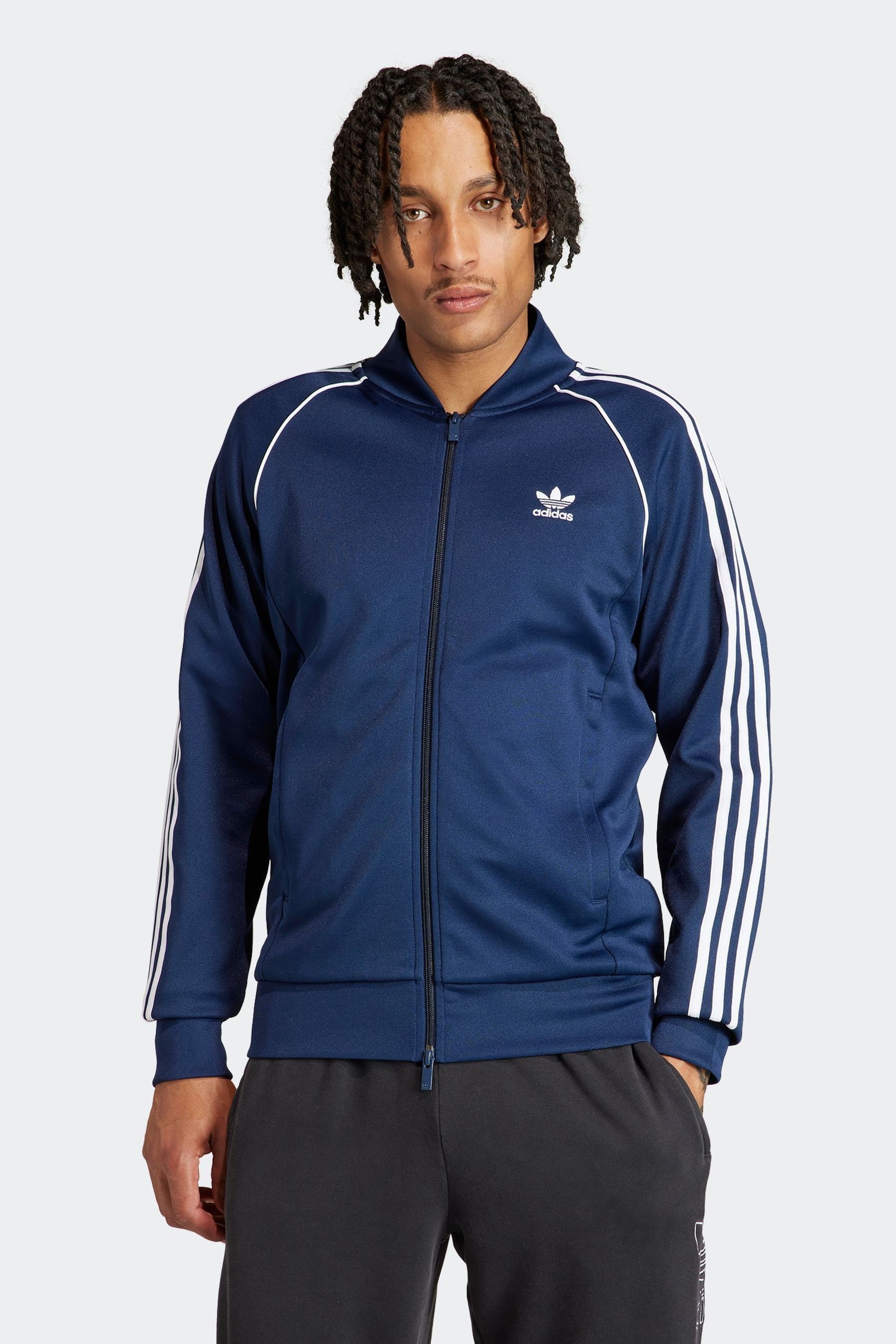 Sst track jacket navy blue top
