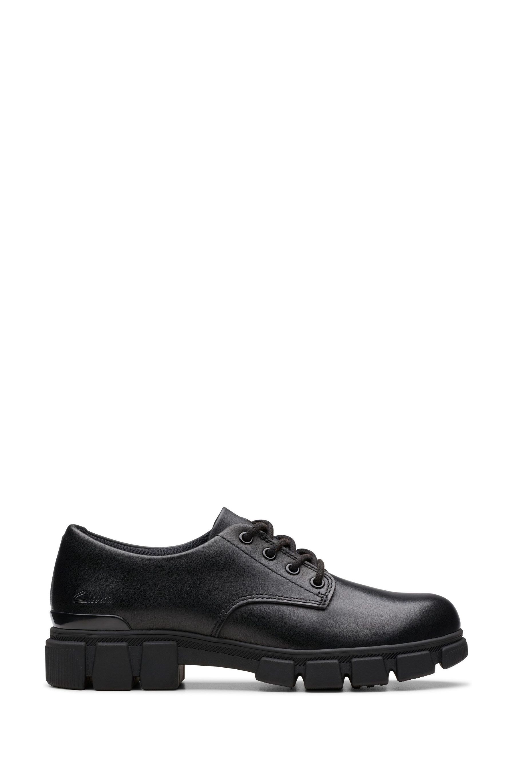 Buy Clarks Black Wide Fit G Leather Evyn Lace K. Shoes from Next Luxembourg