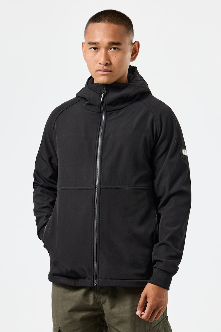 Weekend Offender Mens Stipe Softshell Black Jacket - Image 1 of 8