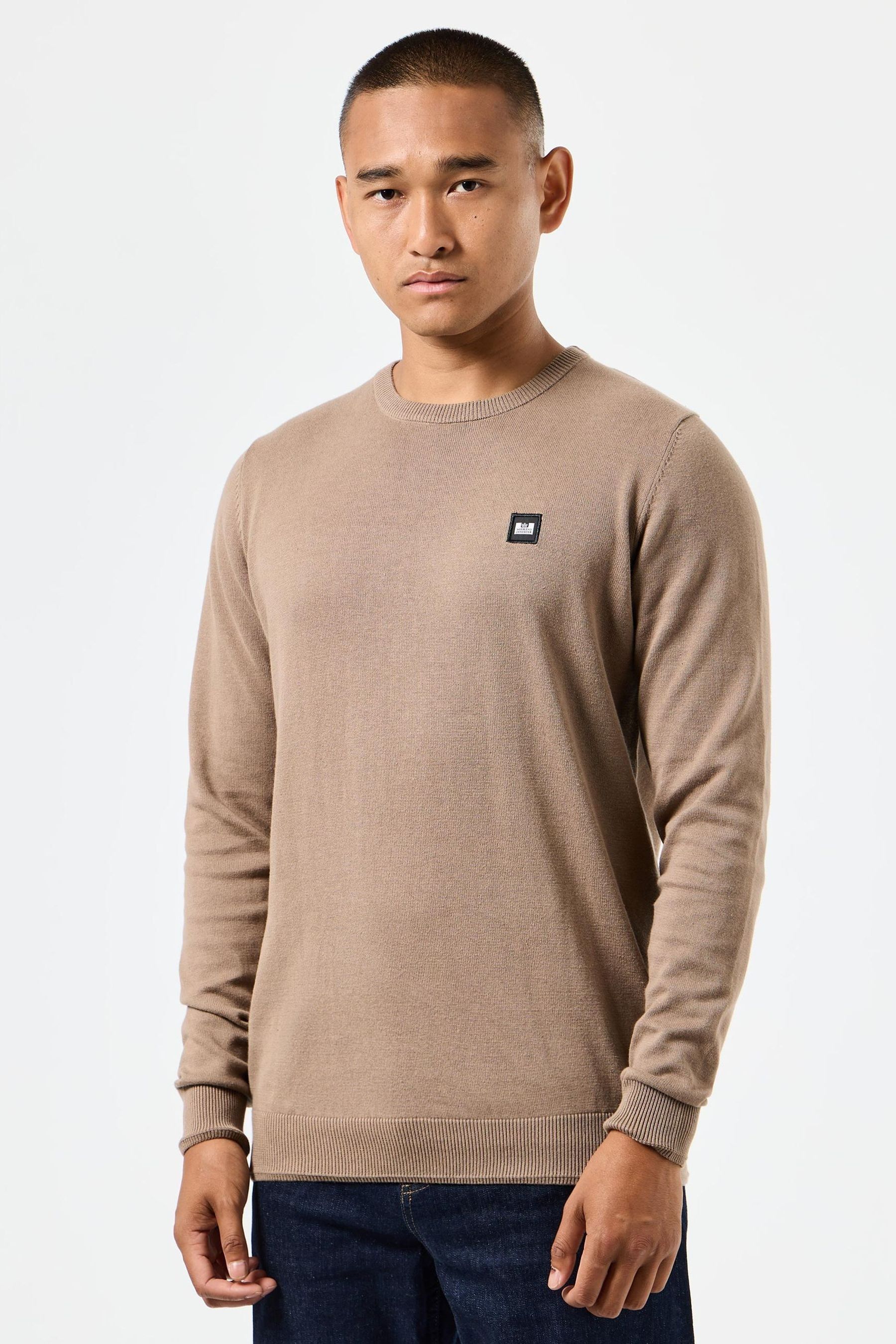 Comprar Sueter marron de punto con cuello redondo para hombre Solace de Weekend Offender from Next Spain