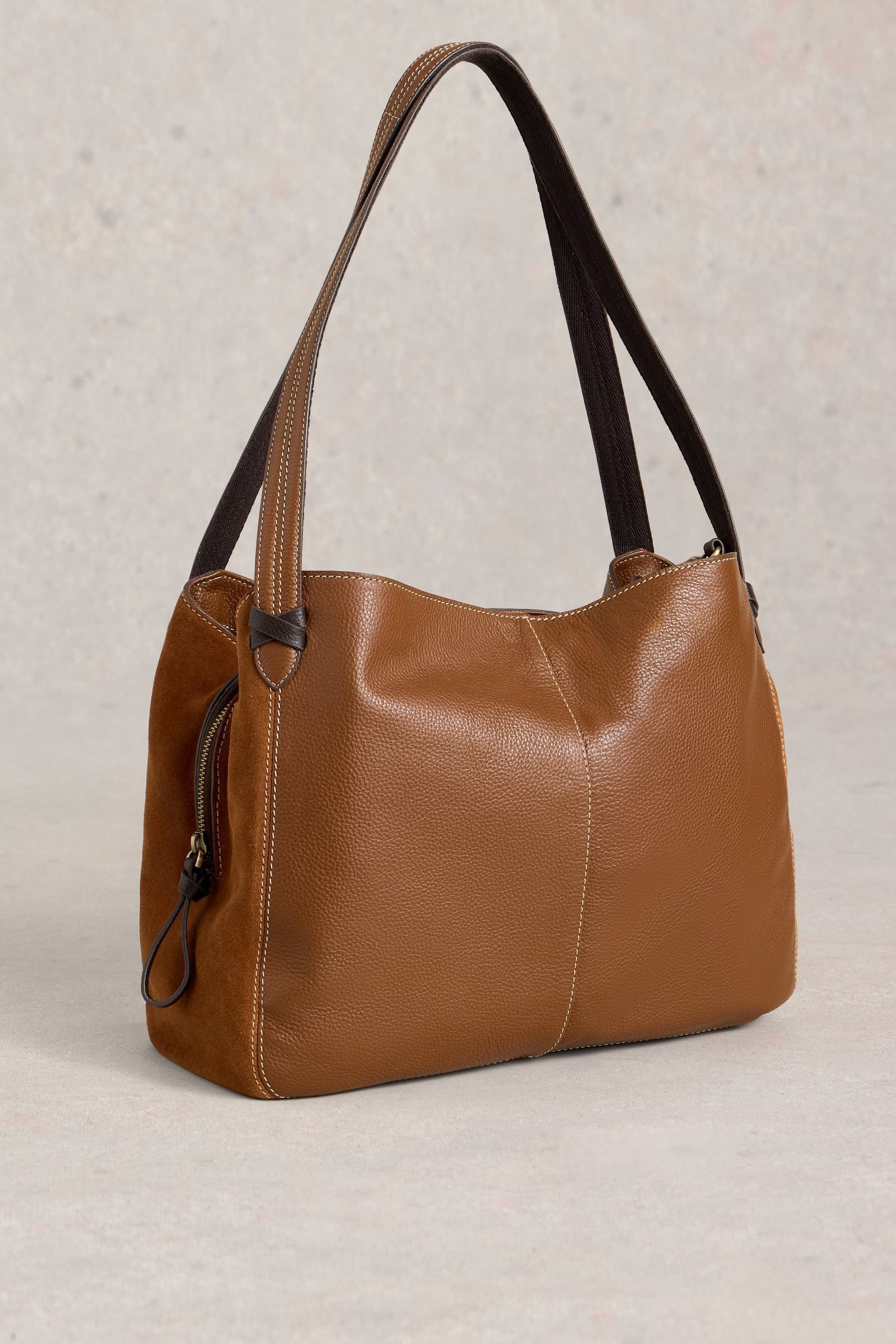 Buy White Stuff Brown Hettie Leather Tote Bag from the Next UK online shop