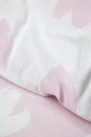 Catherine Lansfield Pink Brushed Cotton Hearts Reversible Duvet Cover Set - Image 4 of 4