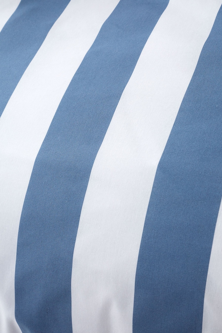 Catherine Lansfield Chambray Blue Cove Stripe Reversible Duvet Cover Set - Image 5 of 5