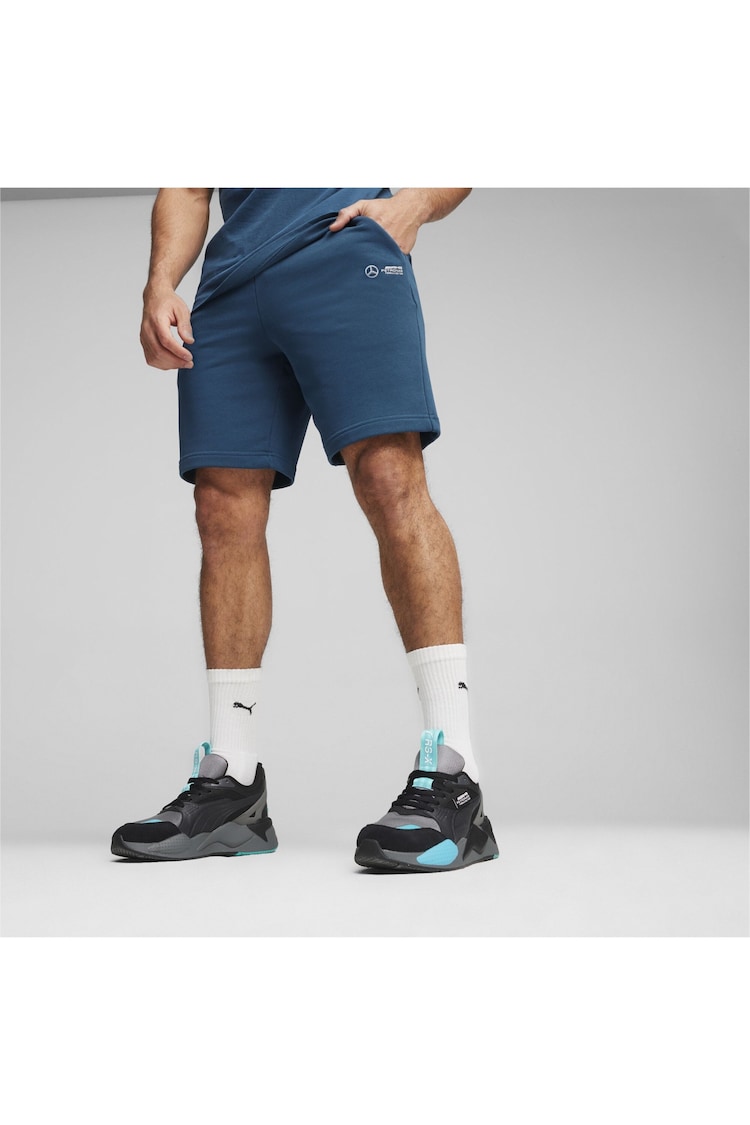 Puma Blue Mens Mercedes AMG Petronas Motorsport ESS Shorts - Image 1 of 4