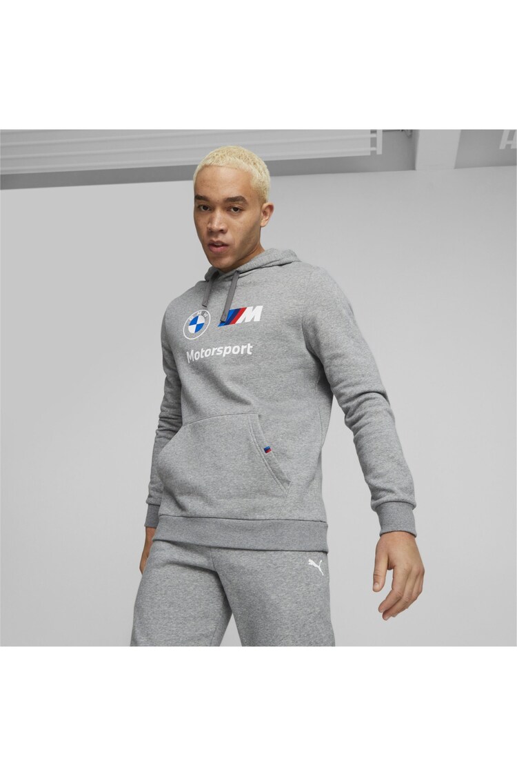 Puma Grey BMW M Motorsport Mens Fleece Hoodie - Image 1 of 6