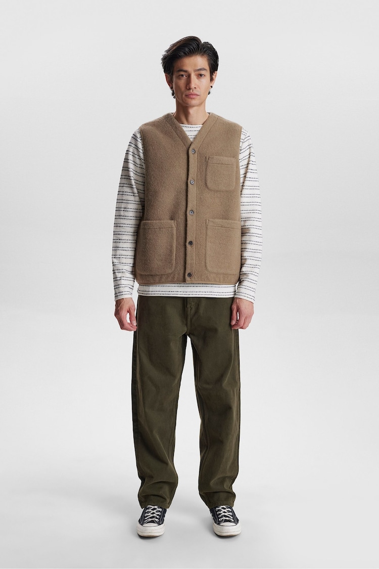 Anerkjendt Cream Boiled Wool Gilet - Image 1 of 7