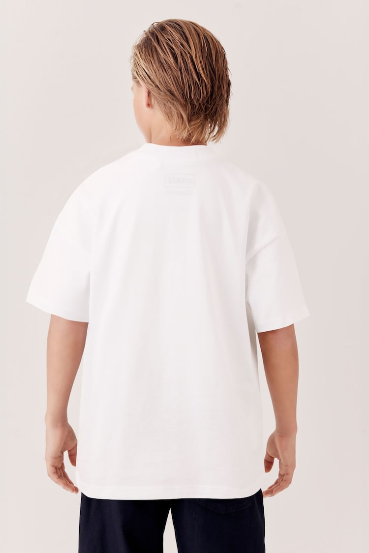 White Oasis Band 100% Cotton T-Shirt (3-16yrs) - Image 2 of 6