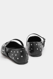 Yours Curve Black Mary Jane Extra Wide Fit Studded Shoes - Image 3 of 4