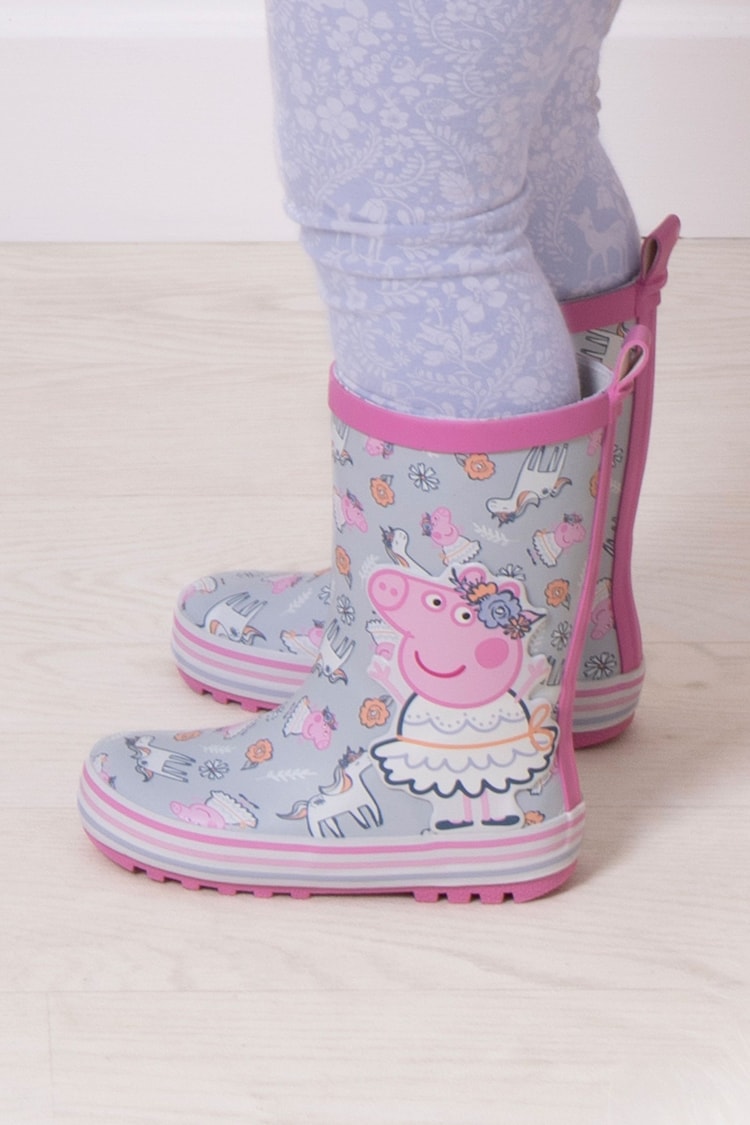 Totes Pink Girls Peppa Pig Ballerina Welly Boots - Image 1 of 5