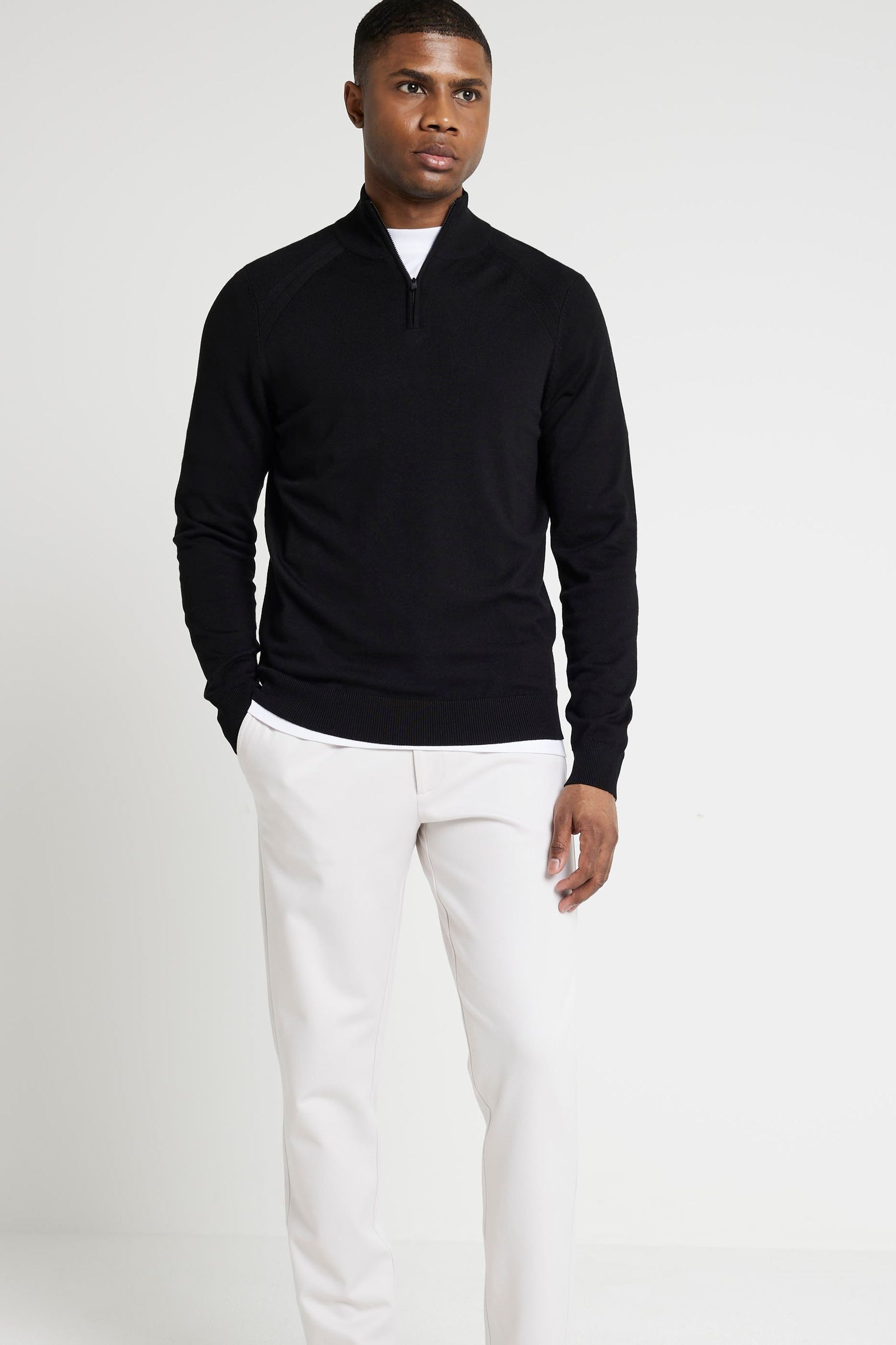 River island half zip deals