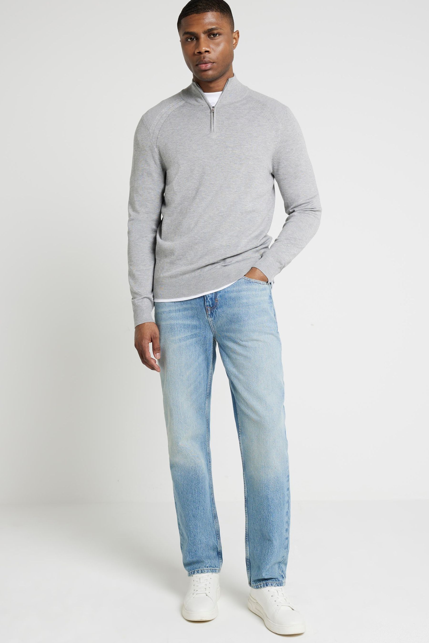 River island grey jumper hotsell