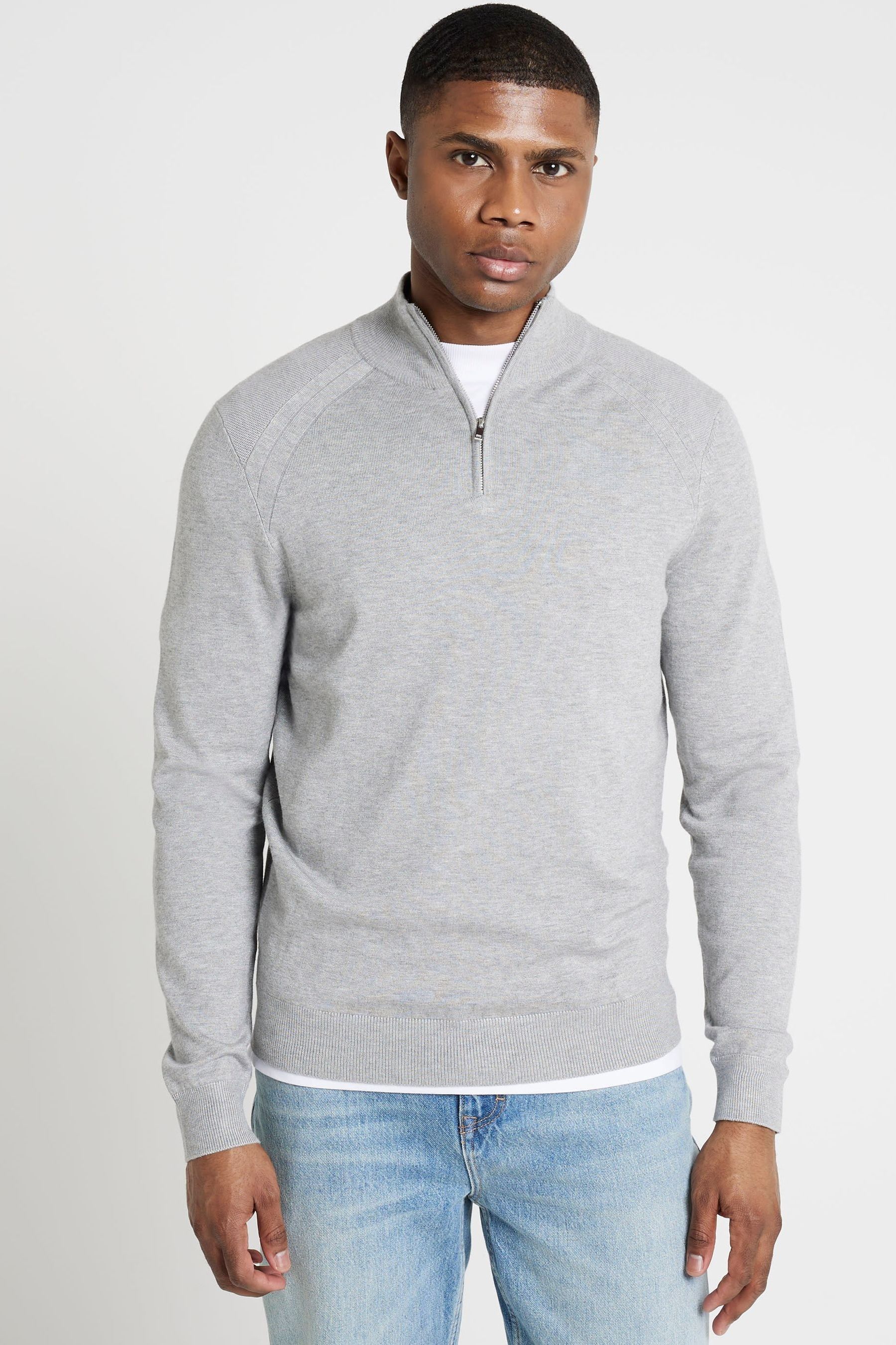 River island half zip clearance