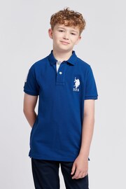 U.S. Polo Assn. Navy Blue Boys Player 3 Pique Polo Shirt - Image 1 of 9