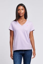 U.S. Polo Assn. Regular Fit Womens V-Neck 100% Cotton T-Shirt - Image 1 of 4