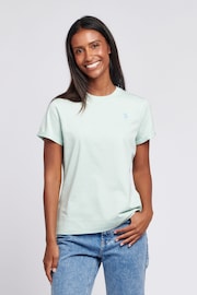 U.S. Polo Assn. Sky Blue Crew Neck Womens Double Horsemen T-Shirt - Image 5 of 5