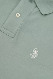 U.S. Polo Charlotte Assn. Mint Green Regular Fit Pique 100% Cotton Polo Charlotte Shirt - Image 6 of 6