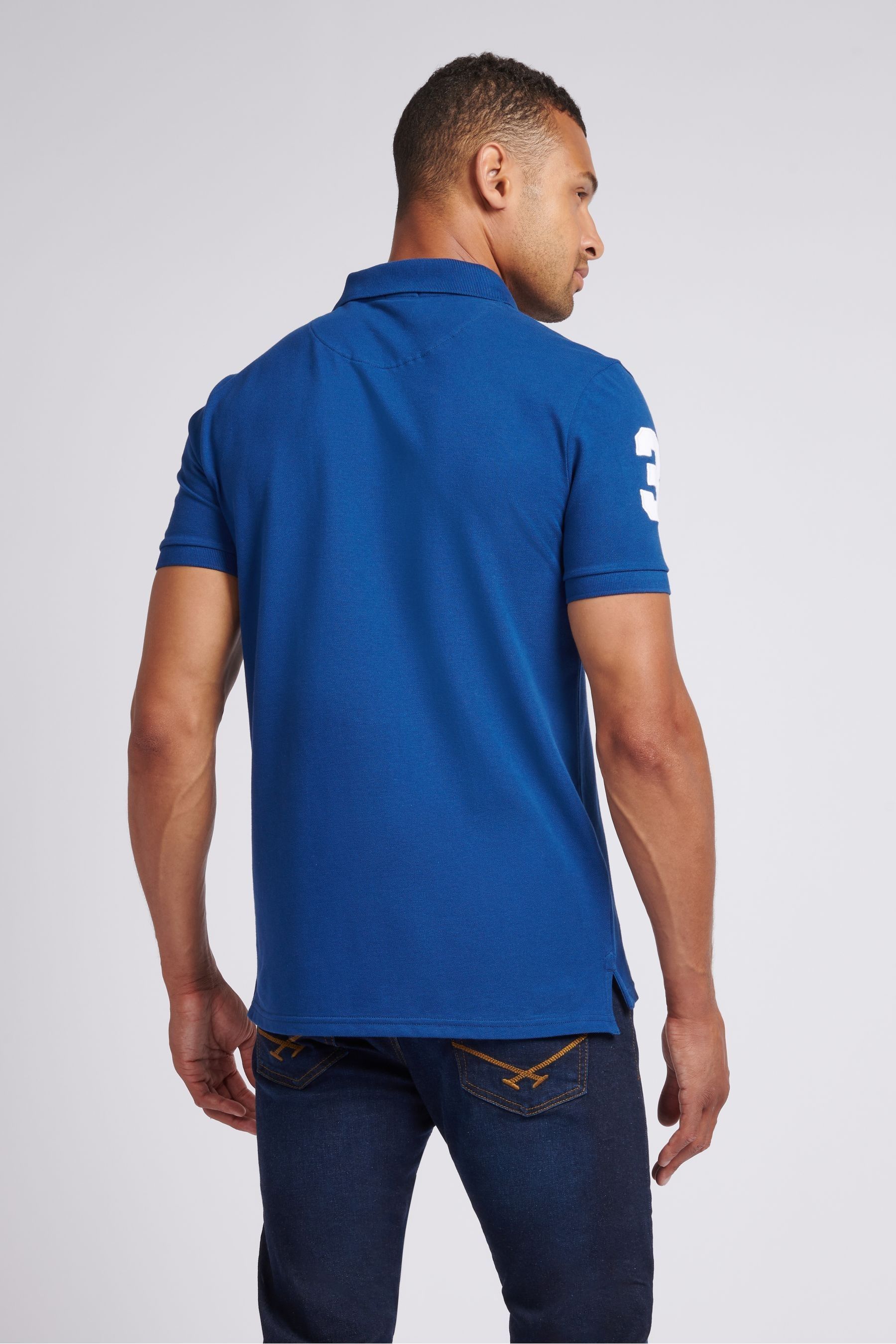Buy U.S. Polo Assn. Cobalt Blue Regular Fit Mens Player 3 Pique Polo Shirt from Next Malaysia