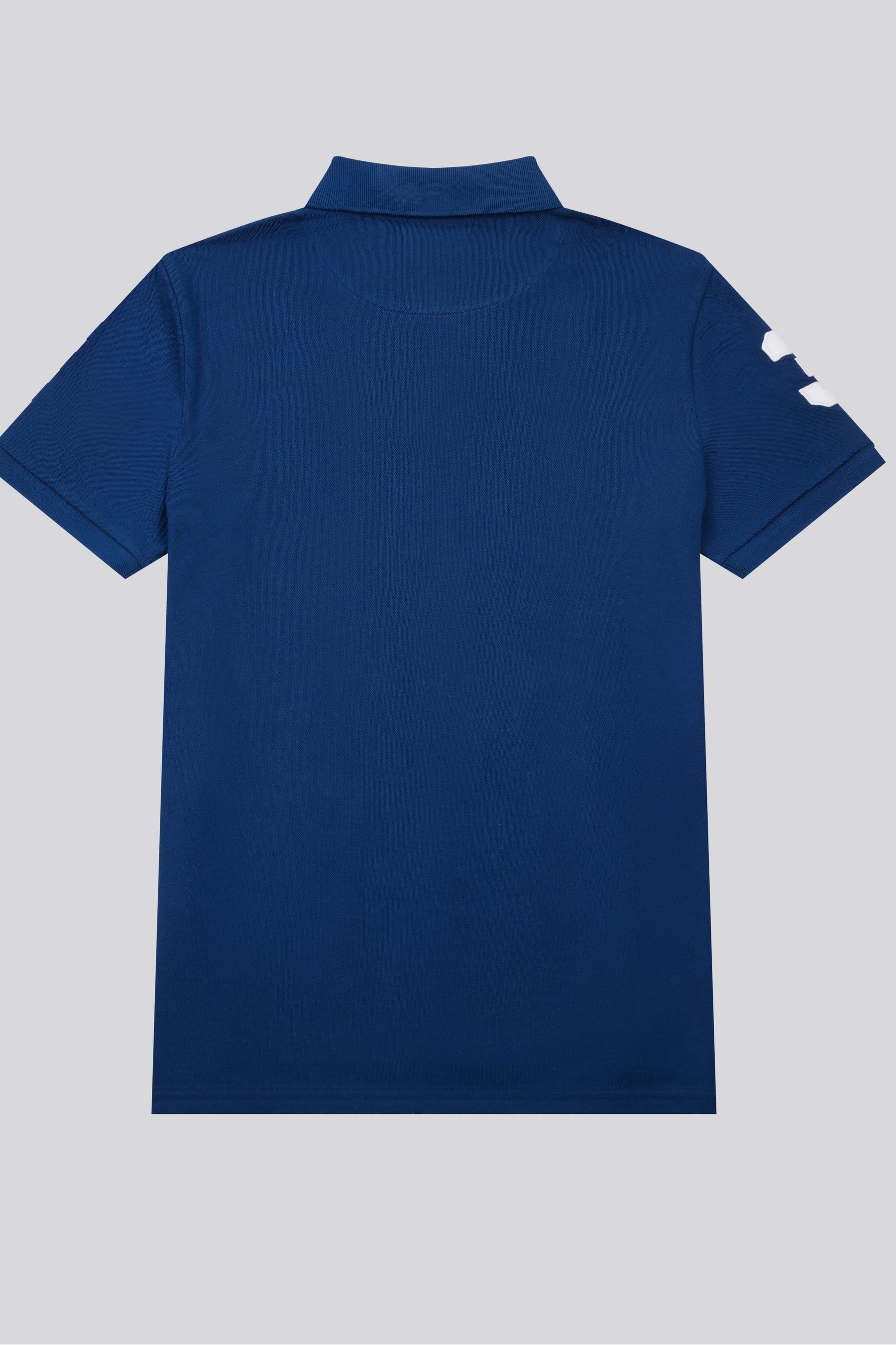 U.S. Polo Assn. Cobalt Blue Regular Fit Mens Player 3 Pique 100 Cotton Polo Shirt