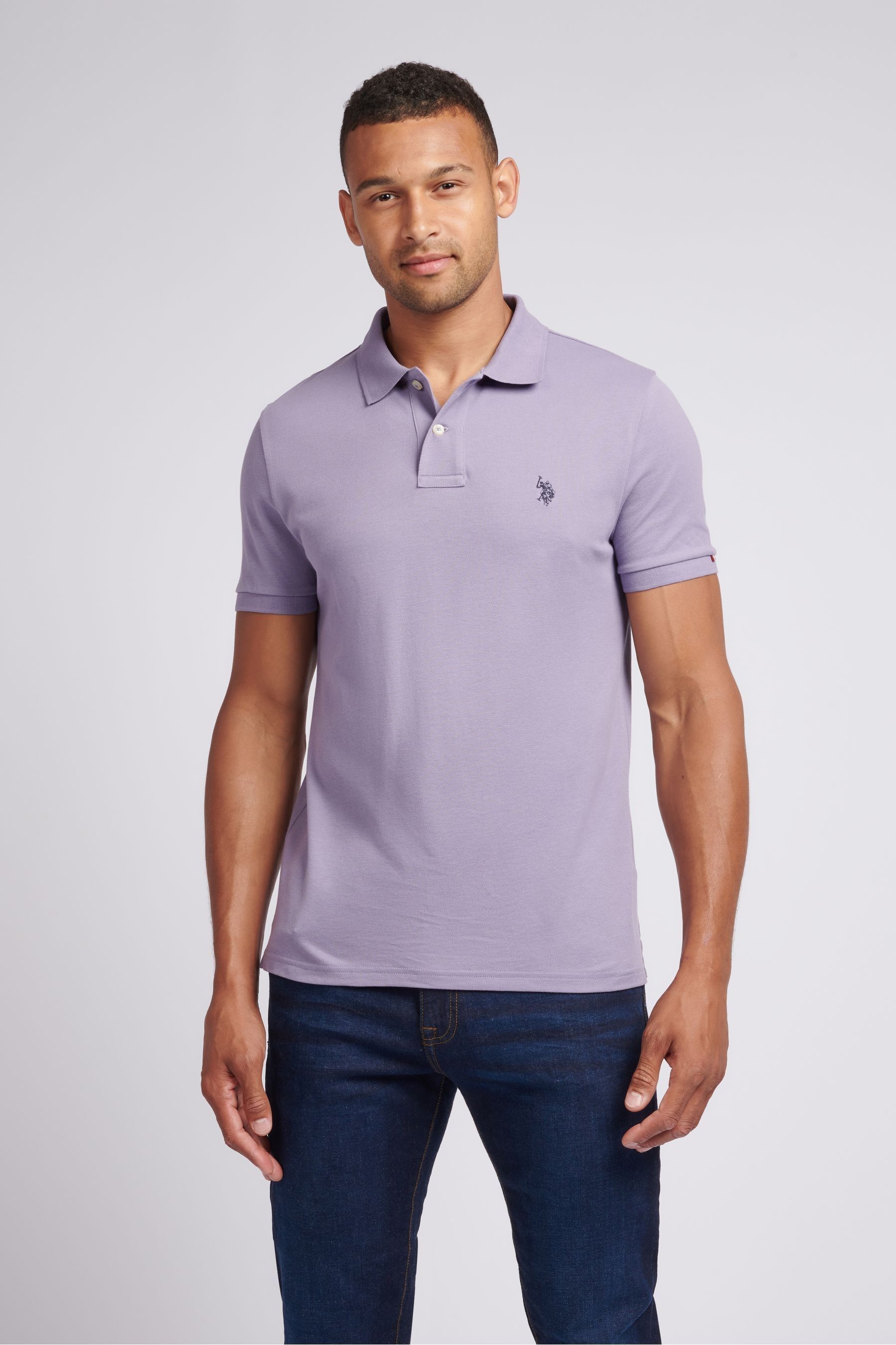Buy U.S. Polo Assn. Indigo Purple Regular Fit Pique 100 Cotton Polo Shirt from the Next UK online shop