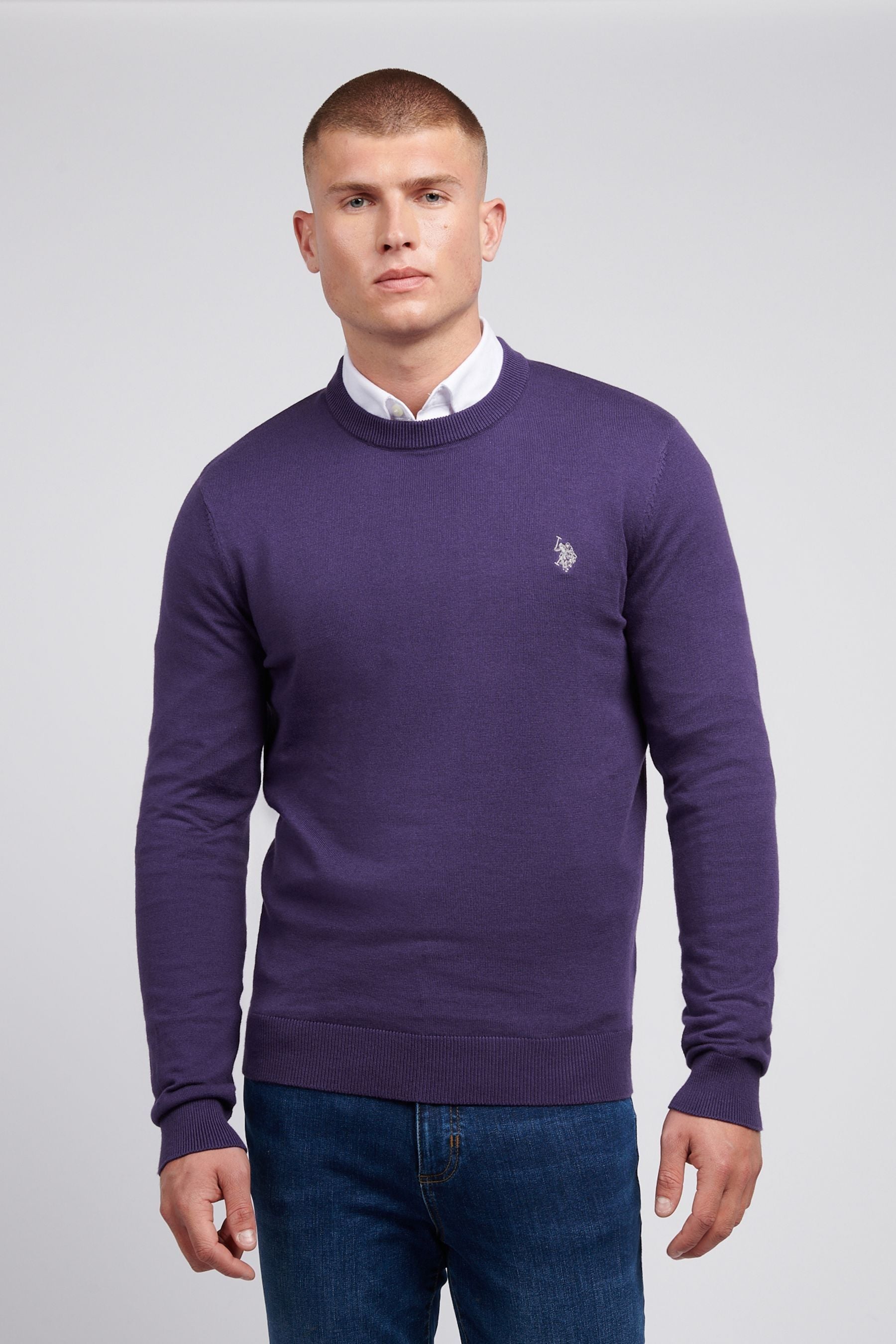 Purple polo neck jumper online