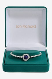 Jon Richard Silver Tone Saphire Halo Toggle Bracelet - Image 1 of 3