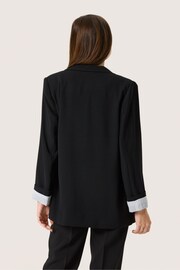 Soaked in Luxury Regular Fit Shirley Notch Lapel Black Blazer - Image 2 of 6