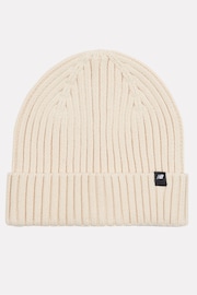 New Balance White Tab Beanie Hat - Image 1 of 3