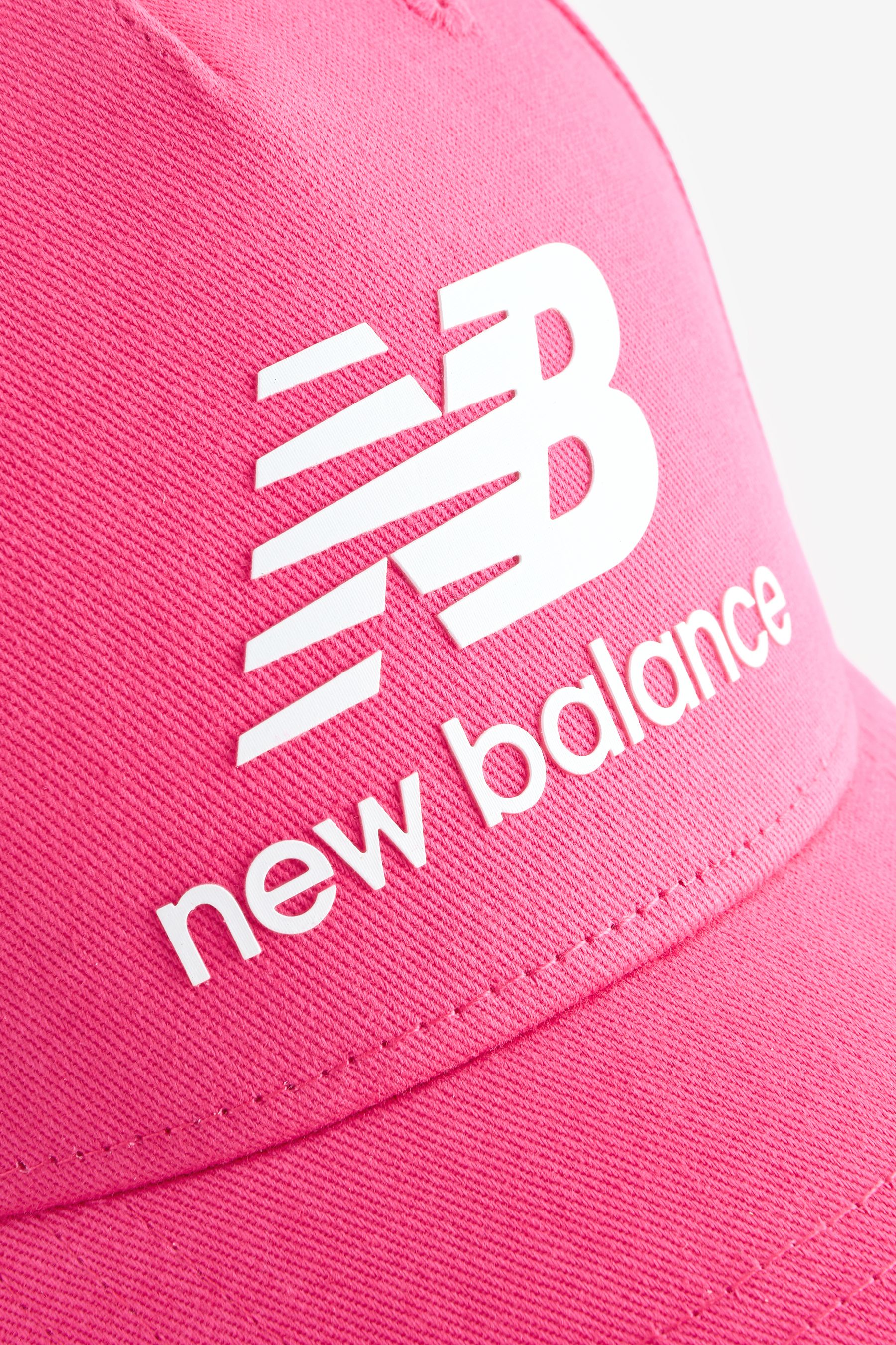 New Balance Pink Stacked Logo Cap one Childrens
