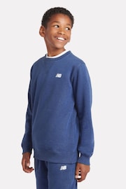 New Balance Dark Blue Boys Small Logo Sweatshirt - Image 1 of 9