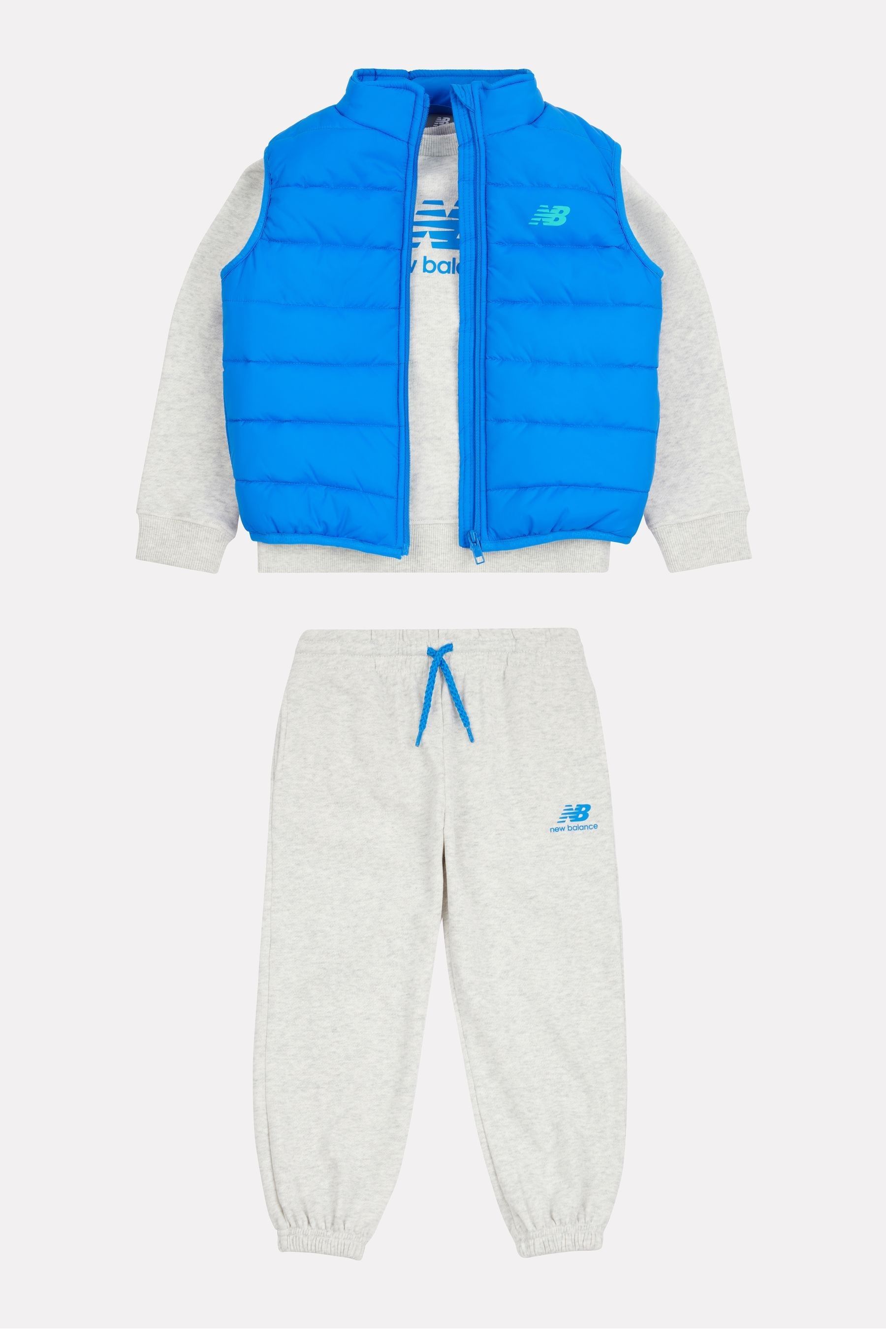 Buy New Balance Grey Baby Boys Sweatshirt Joggers And Gilet Set from Next Denmark