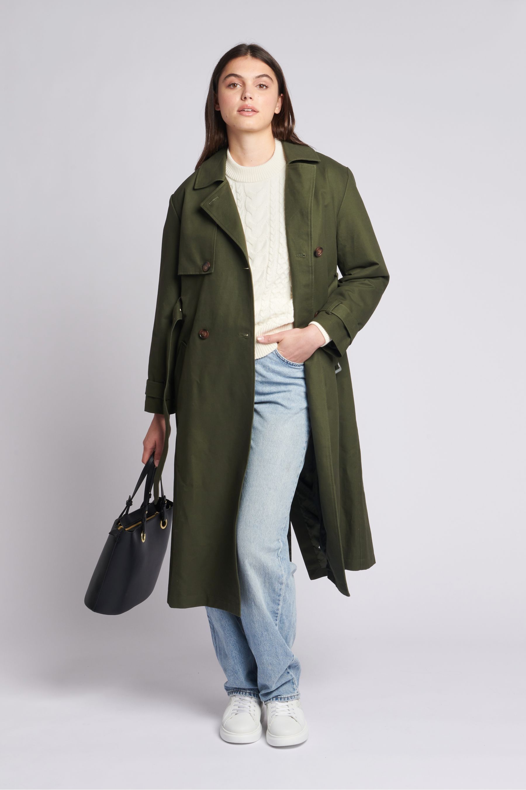 Buy U.S. Polo Assn. Green Womens Trench 100 Cotton Coat from the Next UK online shop