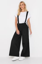 PixieGirl Petite Black Brace Wide Leg Trousers - Image 1 of 5