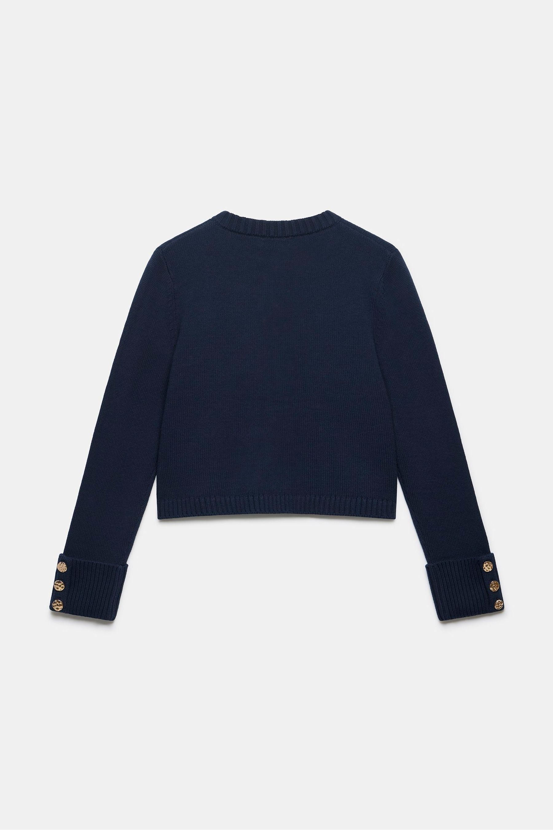 Buy Mint Velvet Blue Navy Cotton Cropped Cardigan from Next Malta