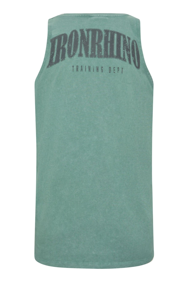 BadRhino Big & Tall Green IronRhino Acid Wash Sleeveless T-Shirt - Image 4 of 4