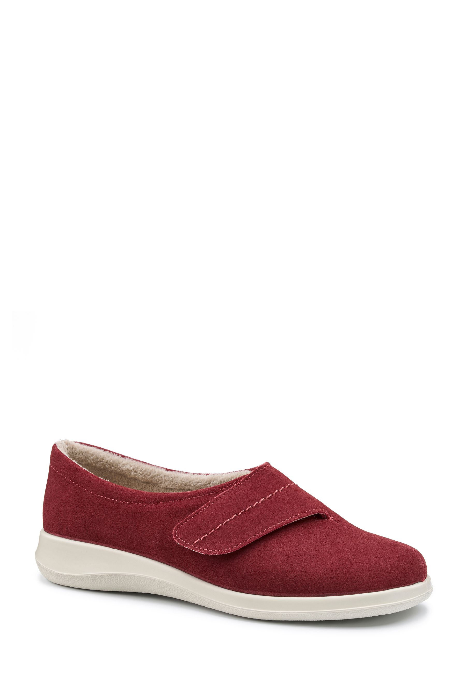 Buy Hotter Red Regular Fit Wrap Touch Fastening Slippers from the Next UK online shop