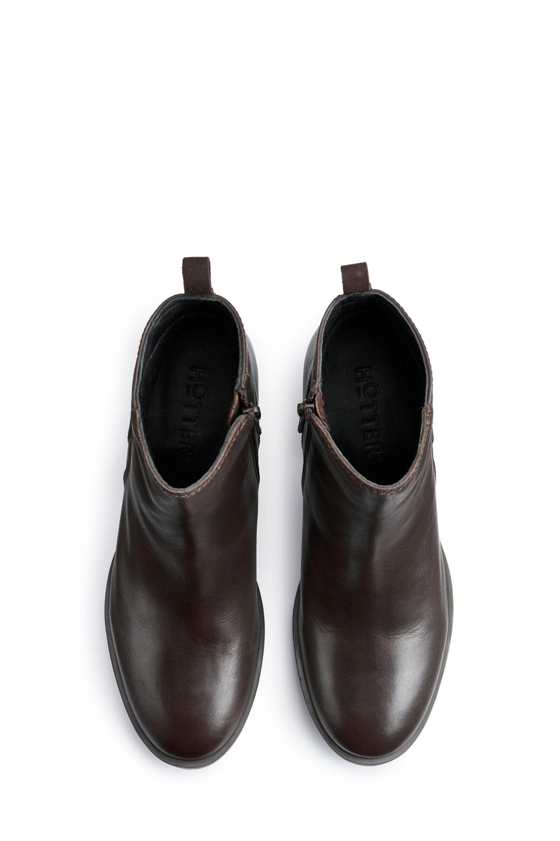Buy Hotter Brown Regular Fit Delight Zip Boots from the Next UK online shop