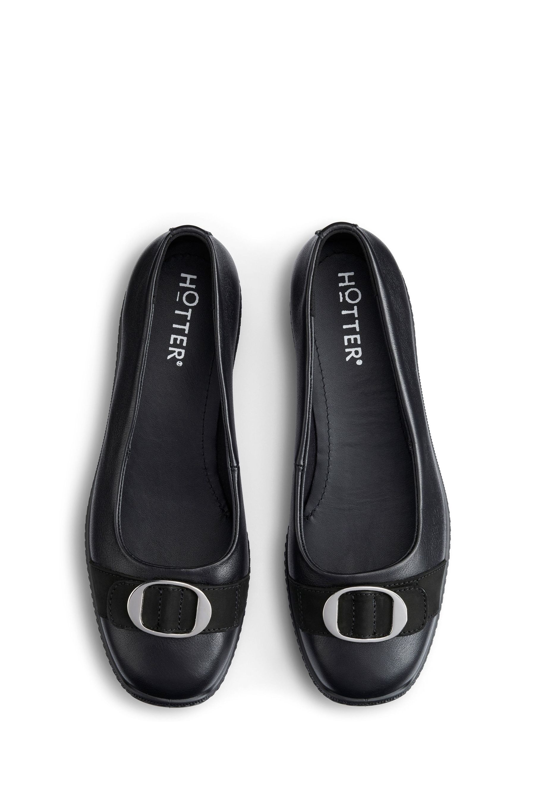 Buy Hotter Black Grace Slip on Wide Fit Shoes from Next Malta