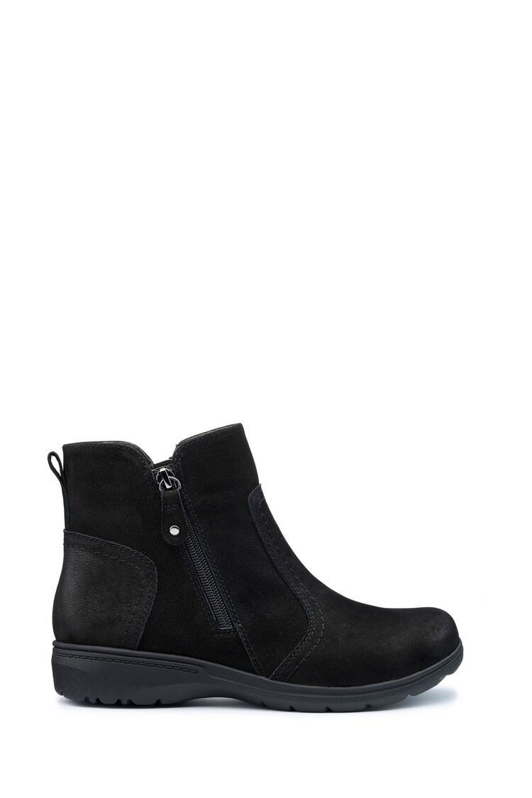 Hotter Black Derby Zip Wide Fit Boots - Image 1 of 4