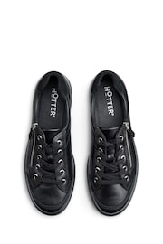 Hotter All Black Extra Wide Fit Chase II Lace up / Zip Trainers - Image 4 of 4