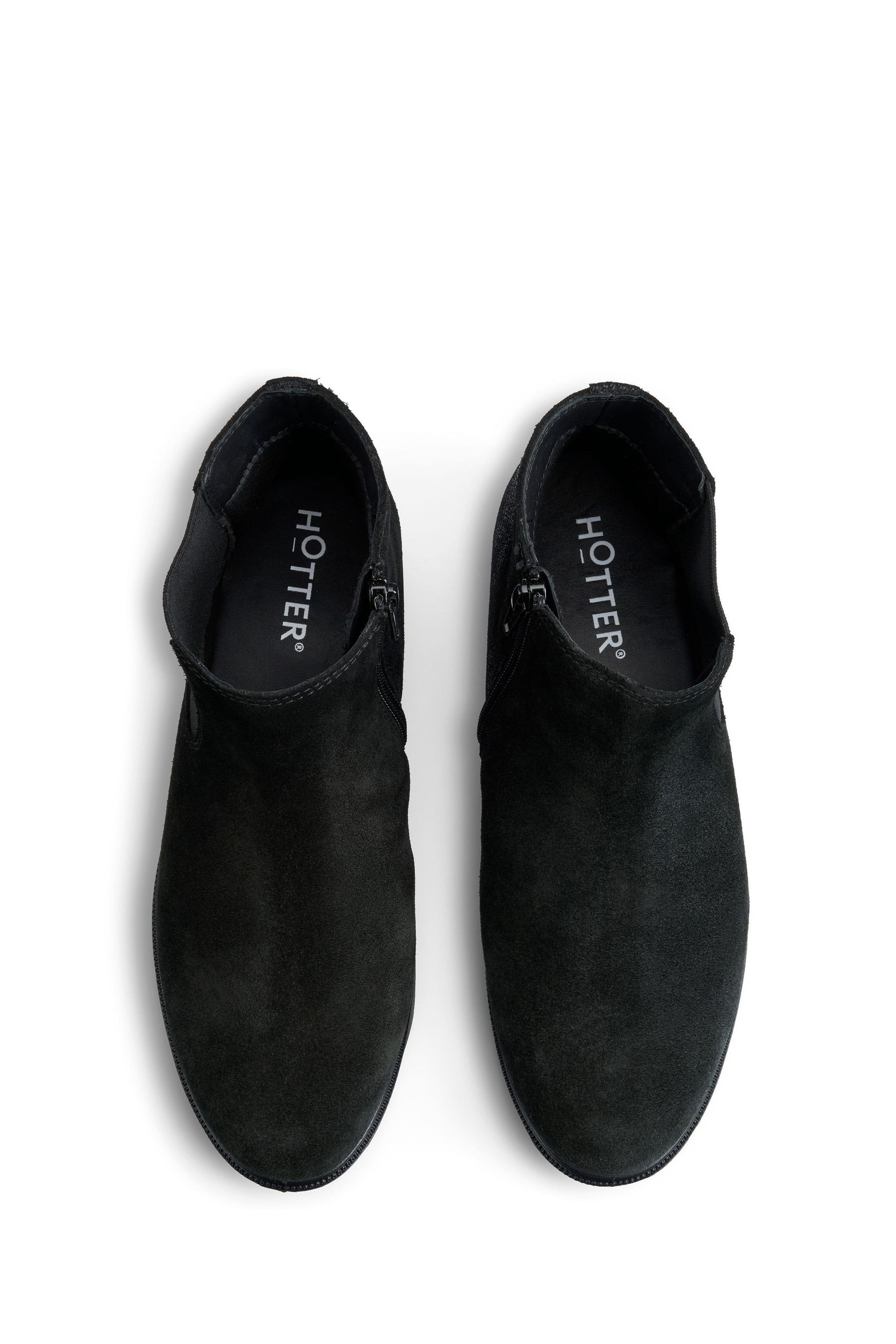 Buy Hotter Black Lizard Print Wide Fit Tenby Zip Fastening Boots from Next Malta