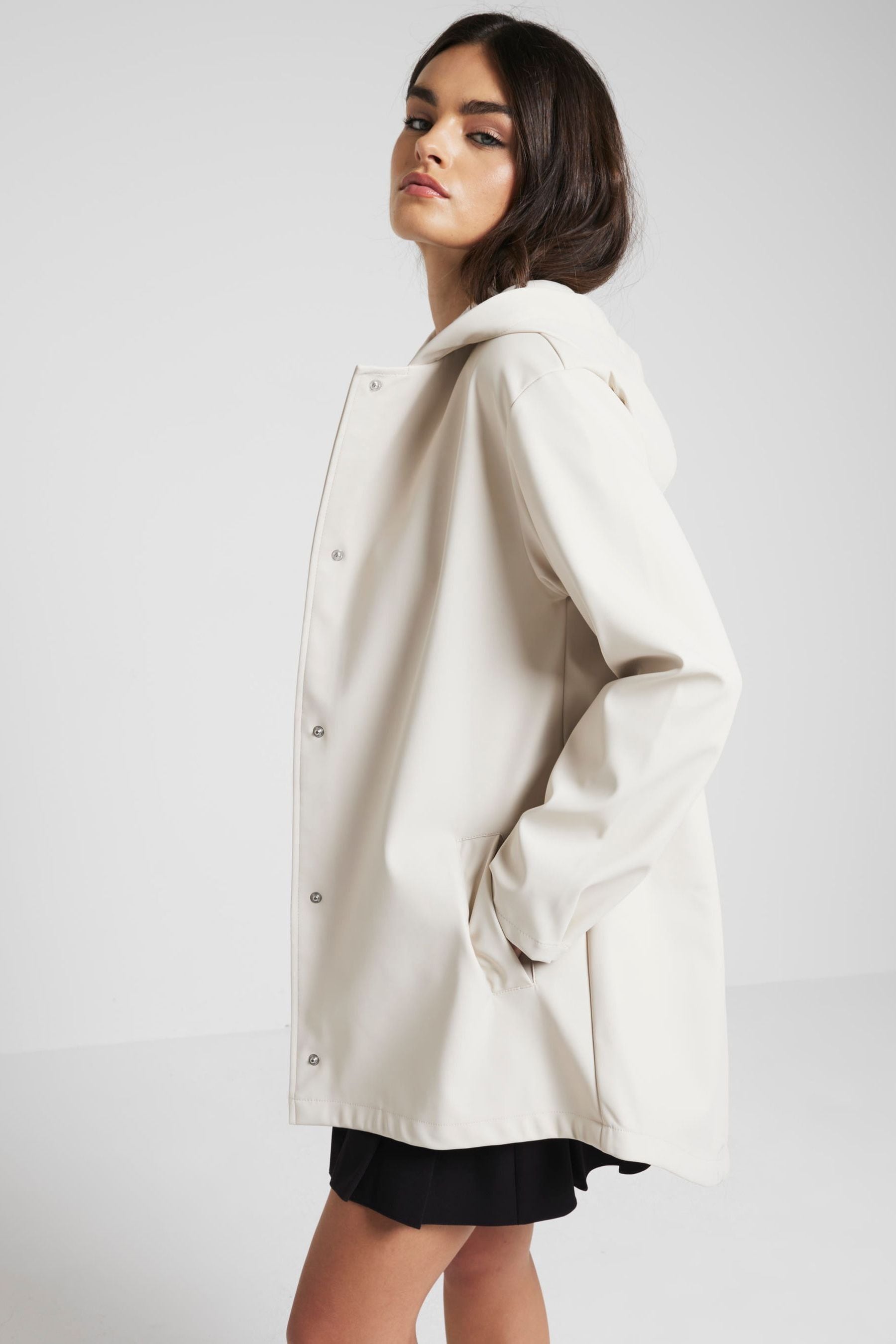 River Island Natural Hooded Rain Jacket