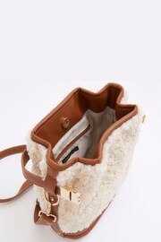 River Island Brown Borg Bucket Bag - Image 4 of 6