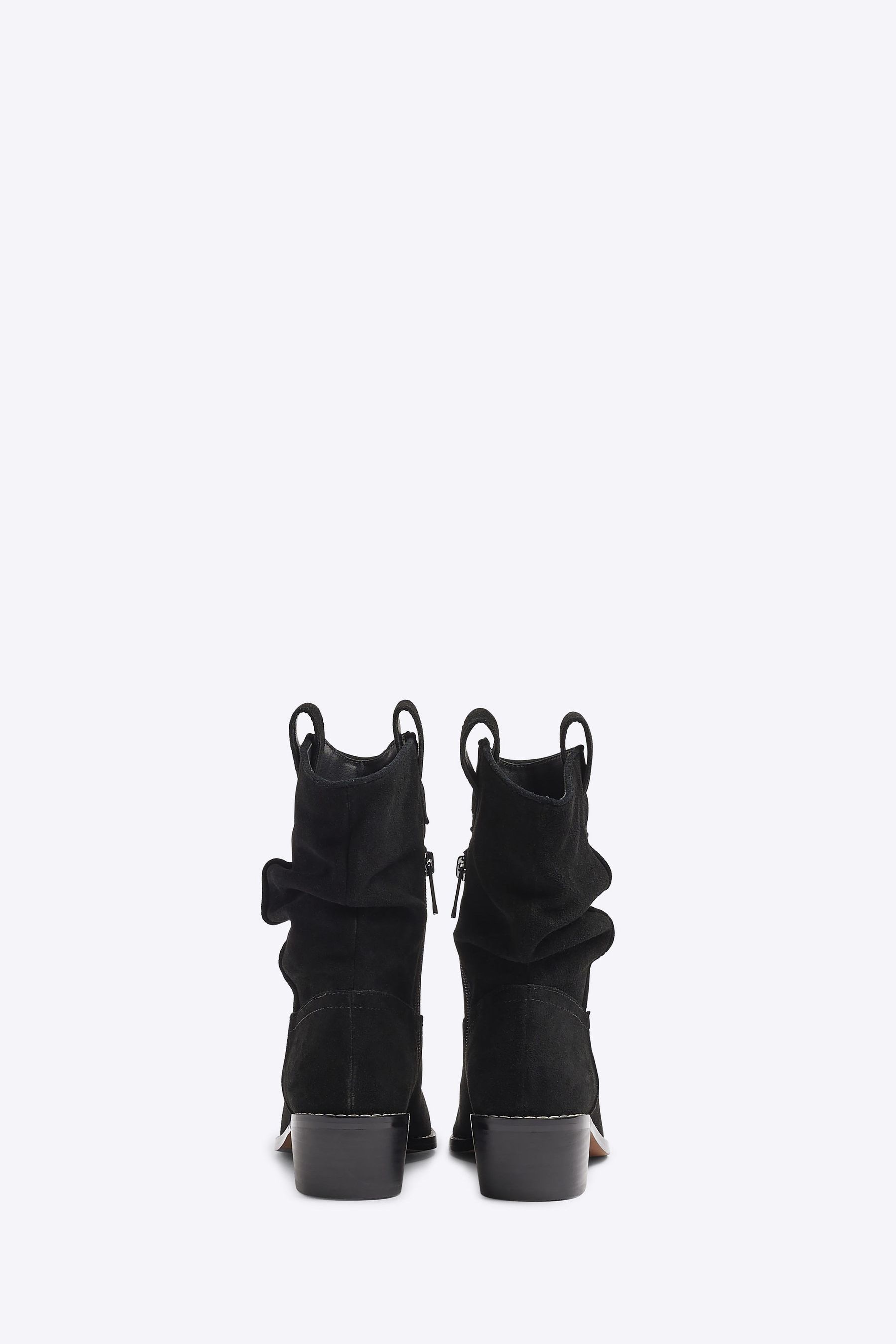 River island black slouch boots outlet