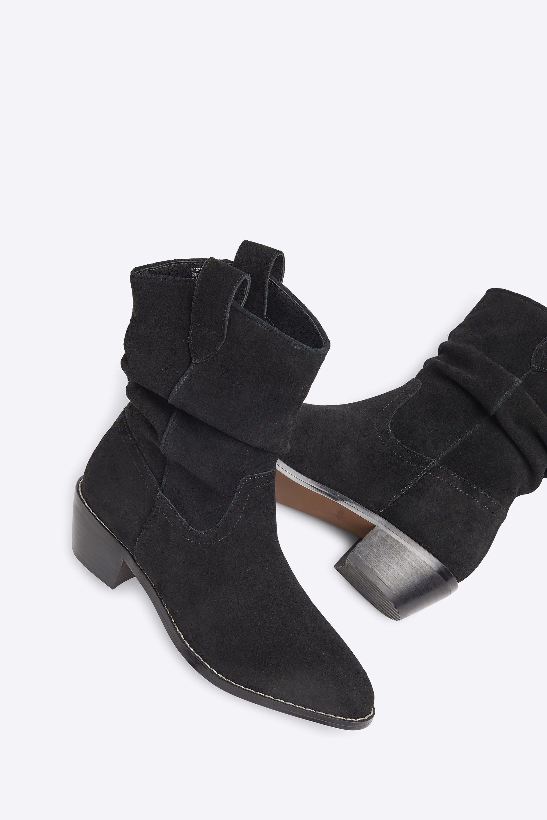 River island black slouch boots new arrivals